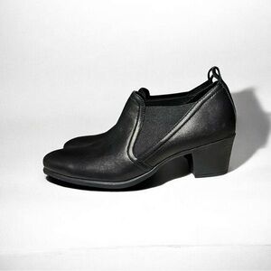 🌻 Munro Jessie Black Leather Comfort Slip On Arch Support Ankle Boots Size 8.5N